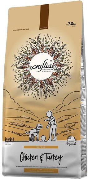 

Сухой корм для собак Craftia Natura для щенков средних и крупных пород с уткой и фазаном (7кг)