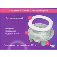 Дорожный горшок Roxy Kids HandyPotty 3 в 1 HP-255OB (оливковый/бежевый)