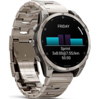 Умные часы Garmin Fenix 8 Sapphire, Titanium 47мм (светло-серый, титановый ремешок)