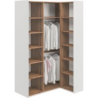 Шкаф распашной Мебель Неман Модена МН-048-15-Ц3 (дуб эллисон темный/белый гладкий)