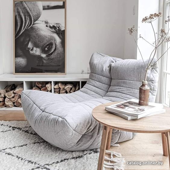 Кресло-мешок Kreslomeshki Кокон (natural grey)