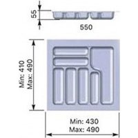 Лоток для столовых приборов Starax S-2286-W (белый)