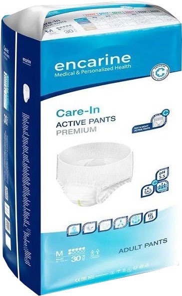 

Трусы-подгузники для взрослых Encarine Premium 6 капель Medium (30 шт)