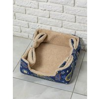 Лежак Lanatex 169 22215 (71x69x1.5, синий/бежевый)