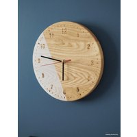 Настенные часы Richwood Clock-2/Combi (ясень натуральный/белый)