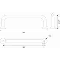 Ручка мебельная Boyard Nordic RS140SG.5/128