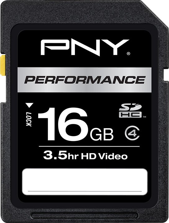 

Карта памяти PNY SDHC Performance (Class 4) 16GB (P-SDHC16G4H-GE)