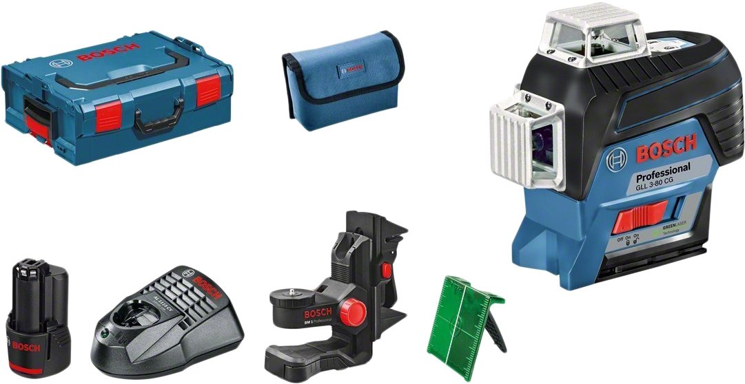 

Лазерный нивелир Bosch GLL 3-80 CG Professional (с держателем BM 1)