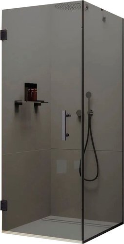 Душевой уголок MaybahGlass MGY-1309-6 (графитовое стекло/черный)
