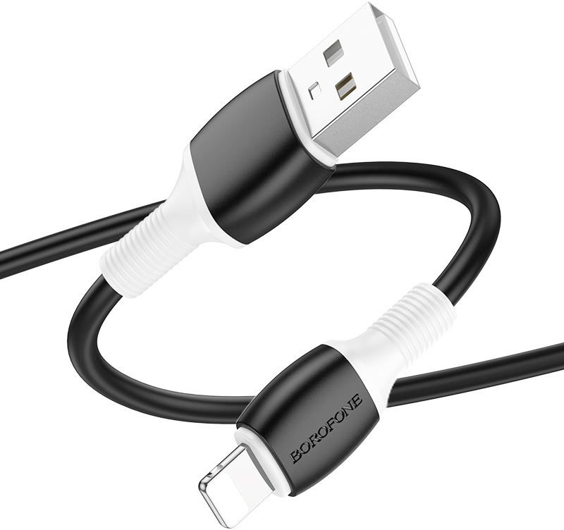 

Кабель Borofone BX84 USB Type-A - Lightning (1 м, черный)
