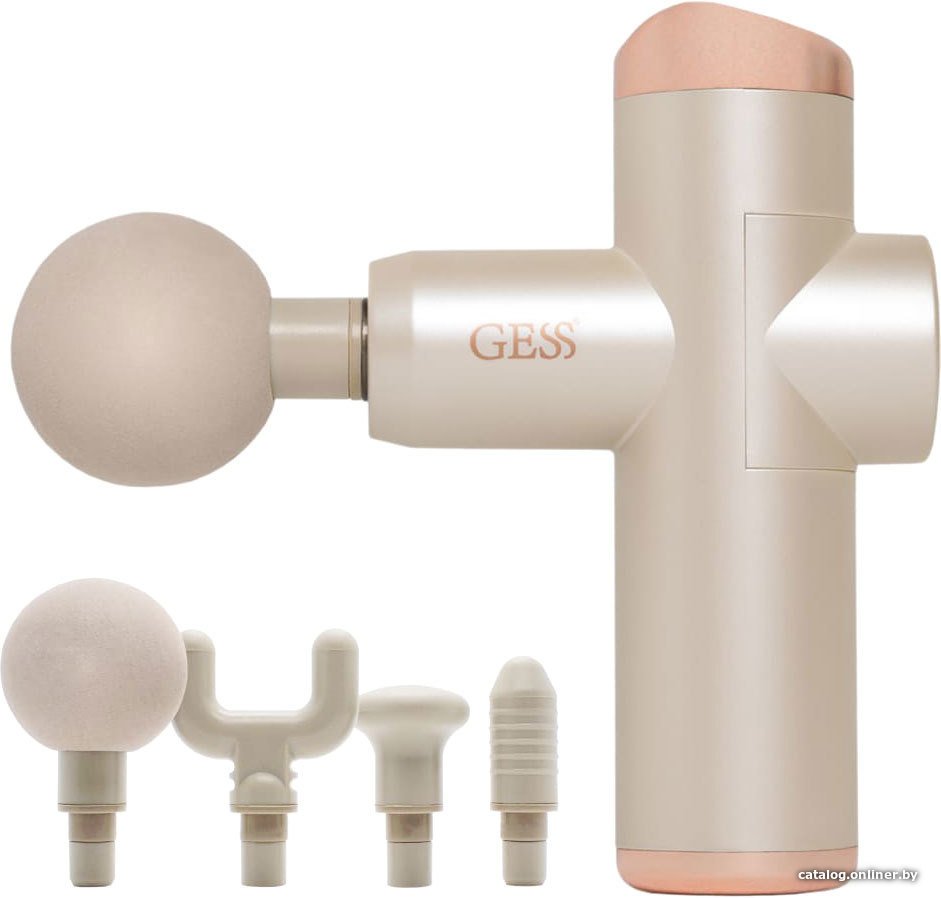 Перкуссионный массажер Gess Revolver GESS-877 Mini (бежевый)