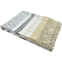 Покрывало Vladi Орнамент 50160 (150x200, белый/бежевый/коричневый) в Витебске