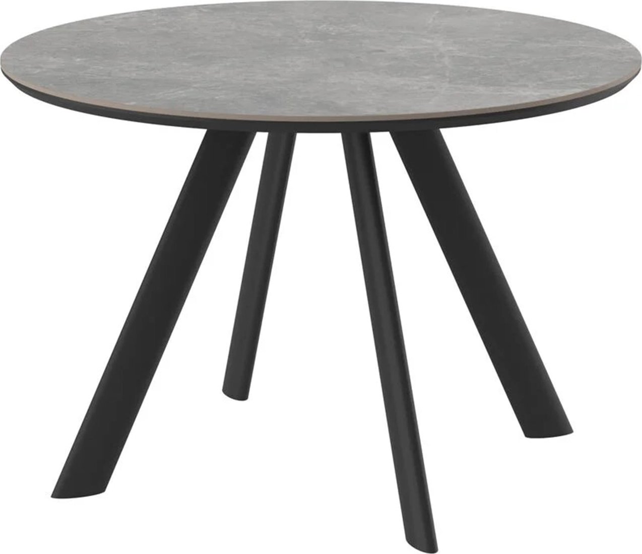 

Кухонный стол Мамадома Rondy-116 d116 (dolmen grey premium cer/черный)