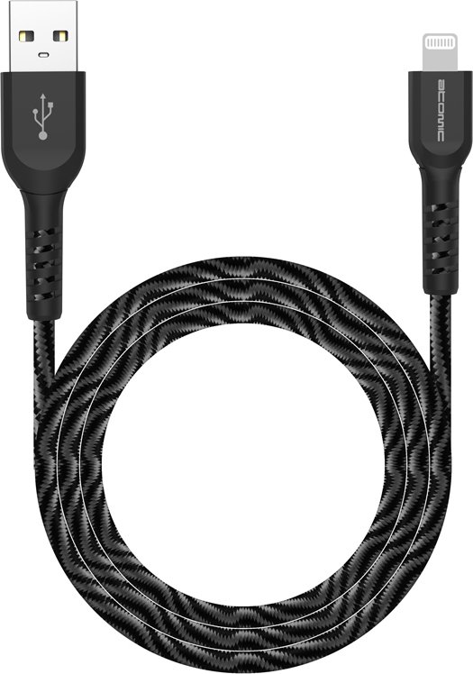 

Кабель Atomic Flexstick Game+ 30.326 USB Type-A - Lightning (1.5 м, черный/серый)