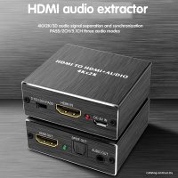 Адаптер USBTOP 4Kx2K HDMI - HDMI + Toslink (SPDIF)/3.5mm