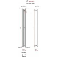 Полотенцесушитель TERMINUS Стойка Trio Круг 120х1200 (золото)