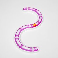 Игрушка для кошек Пижон Круг и волна 7442149 (белый/фиолетовый)