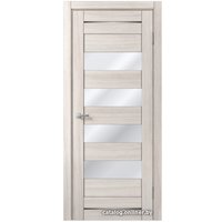 Межкомнатная дверь MDF-Techno Dominika 106 50x200 (лиственница белая, стекло лакобель черный)