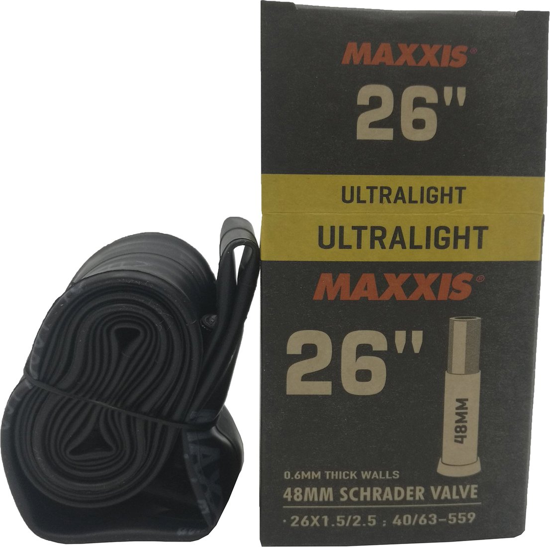 

Велокамера Maxxis Ultralight 26x1.5/2.5 LSV48 EIB00141100