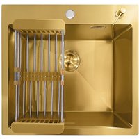 Кухонная мойка Stellar Decor S5550GL-D (золото)