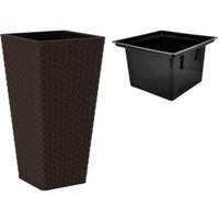 Кашпо Form-Plastic Rattana Slim FP-3900-070 (темно-коричневый)
