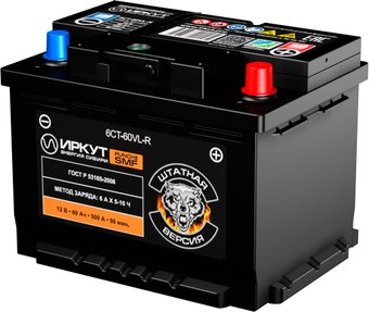Автомобильный аккумулятор Иркут 6CT-60VL-R SMF-LB2EU (60 А·ч)