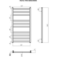 Полотенцесушитель TERMINUS Ното П10 500x1000 (золото матовое)