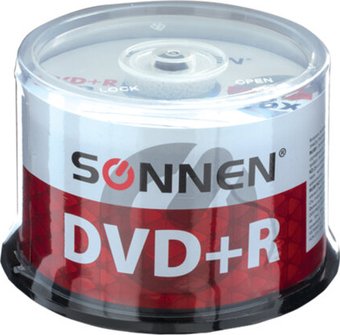 DVD+R диск Sonnen 4.7Gb 16x 512577 (50 шт.)