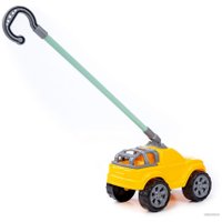 Игрушка-каталка Полесье Боби с ручкой 75007 (жёлтый)