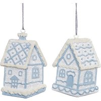 Елочная игрушка Goodwill Xmas 2024 Пряничный домик голубой MC 38235