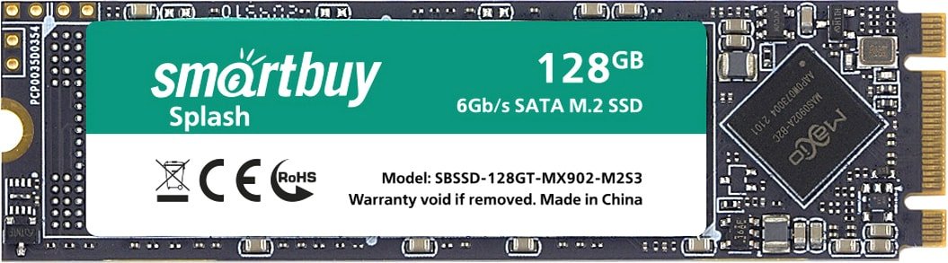 

SSD SmartBuy Splash M2 128GB SBSSD-128GT-MX902-M2S3