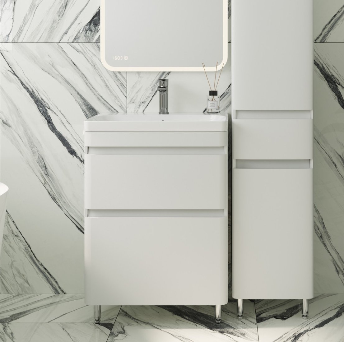 

Symbolite Тумба под умывальник Атлантика 60 Люкс Plus (белый)