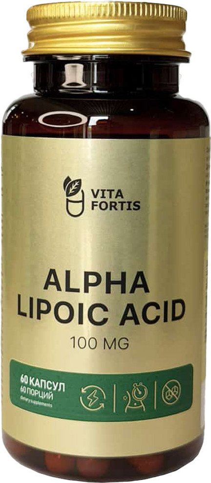 БАД Vita Fortis Альфа-липоевая кислота №60 (в капсулах по 400 мг)