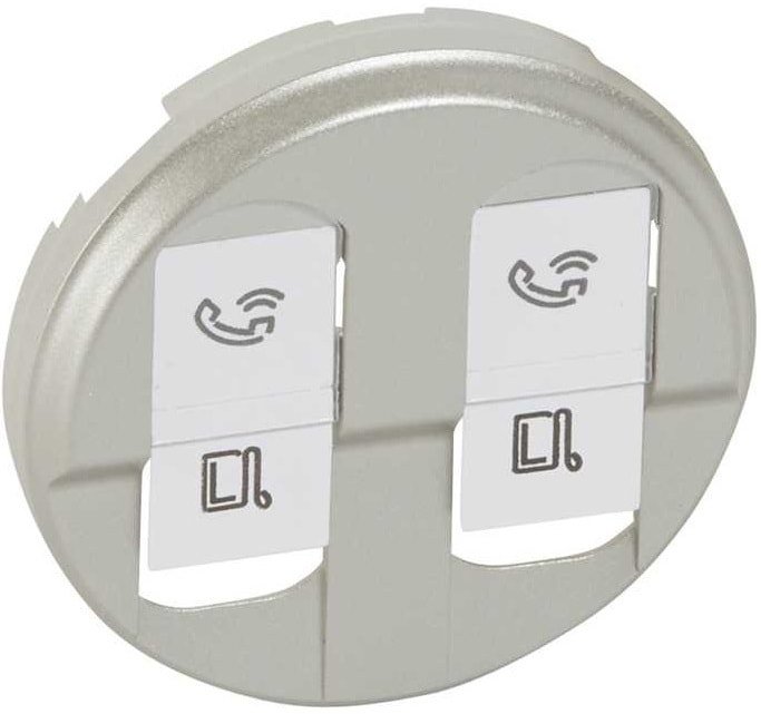 

Накладка для компьютерной/телефонной розетки Legrand Celiane 68552 (Титан)