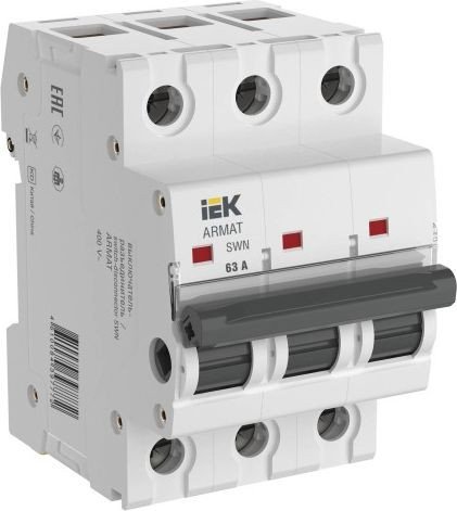Выключатель нагрузки IEK Armat SWN 3P 63А AR-SWN-3-063