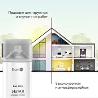 Эмаль Elcon Универсальная алкидная RAL 9003 0.52 л (матовый белый)