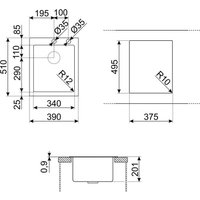 Кухонная мойка Smeg VR12S34RS