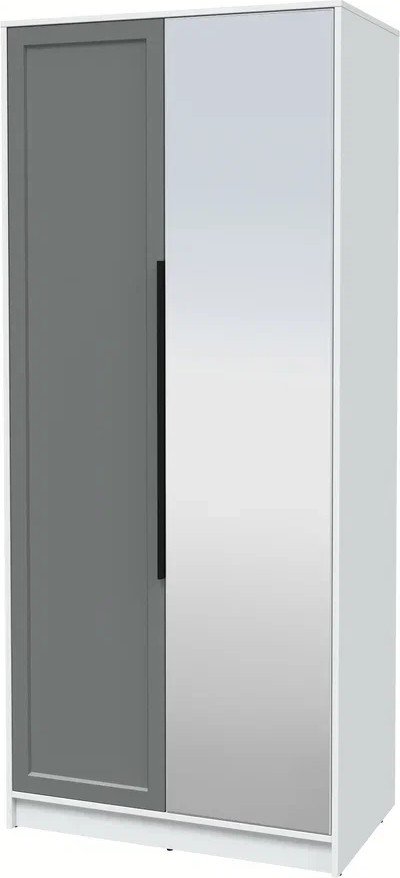 

Шкаф распашной Интерлиния Концепт Тренд КТ-Ш2(з) (белый платинум/серый)