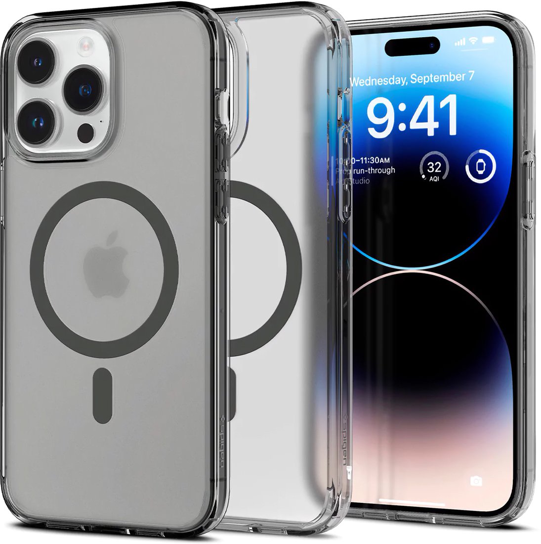 

Чехол для телефона Spigen Ultra Hybrid iPhone 14 Pro Max MagFit ACS05582 (черный)