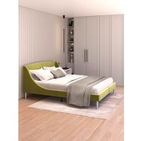 Кровать MONOFIX Лотти 160x200 (микровелюр/оливковый)