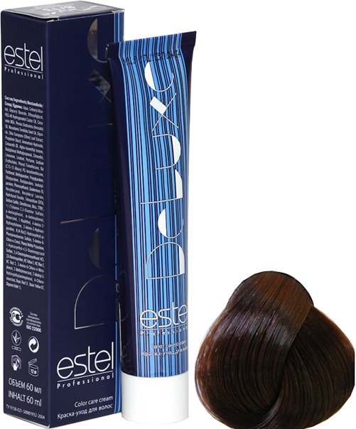 

Крем-краска для волос Estel Professional De Luxe 6/75 темно-русый коричнево-красный