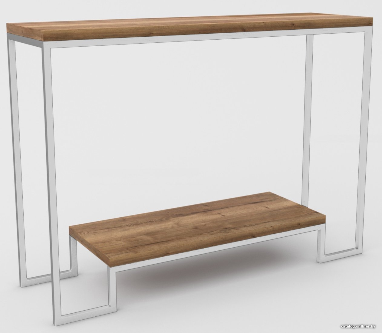 Консольный стол Hype Mebel Голд 100x35 (белый/дуб галифакс олово)