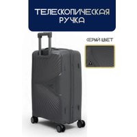 Чемодан-спиннер Maleta PP-53 (L, темно-серый)
