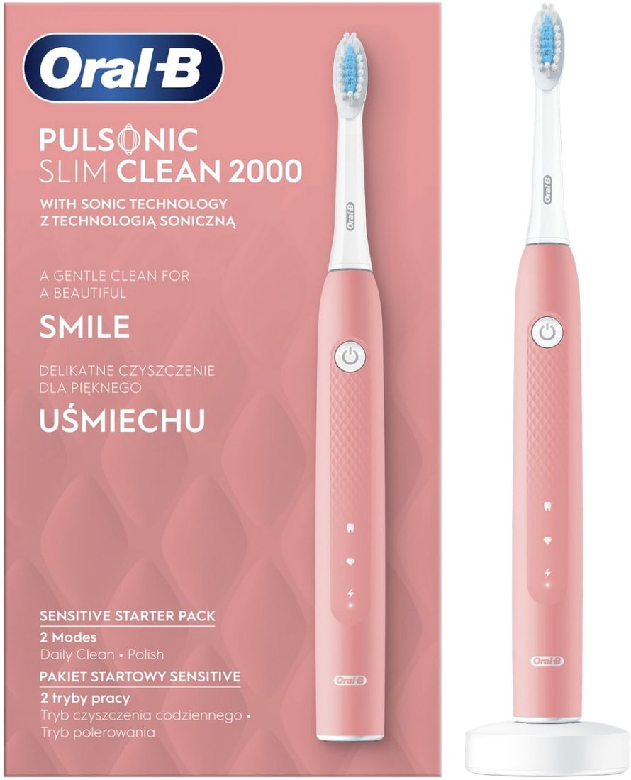 

Электрическая зубная щетка Oral-B Pulsonic Slim Clean 2000 (розовый)