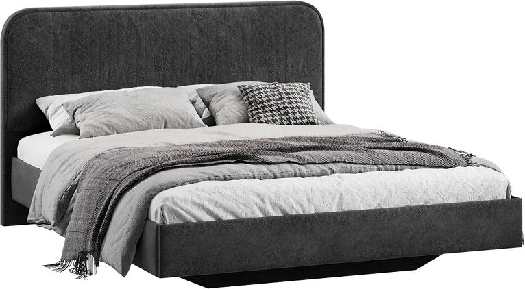 

Кровать Трия Тиффани тип 1 140x200 (микровелюр Wellmart Graphite)