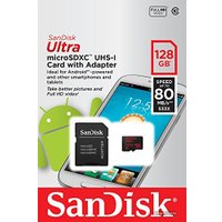 Карта памяти SanDisk Ultra microSDXC 128GB Class 10 + адаптер (SDSQUNC-128G-GN6MA)