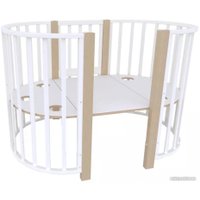 Кроватка-трансформер Incanto Silvia KR-0030/1 (белый, бук)