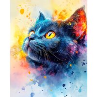 Алмазная мозаика  Феникс+ Черный котенок 70825