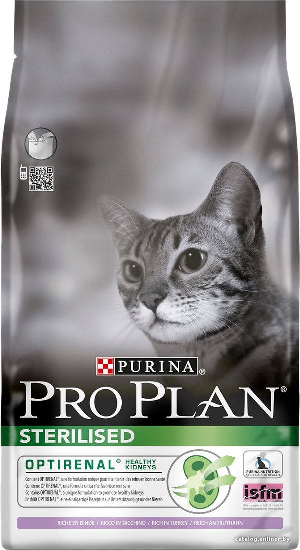 Сухой корм для кошек Pro Plan Sterilised Adult Optirenal для стерилизованных с индейкой 1.5 кг