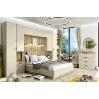 Кровать Anrex Modern 180 с подъемником 707009 180x200 (дуб наварра/персидский жемчуг/ирландский ликер)